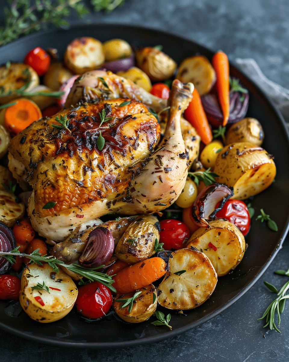 Roasted Garlic Chicken and Vegetables