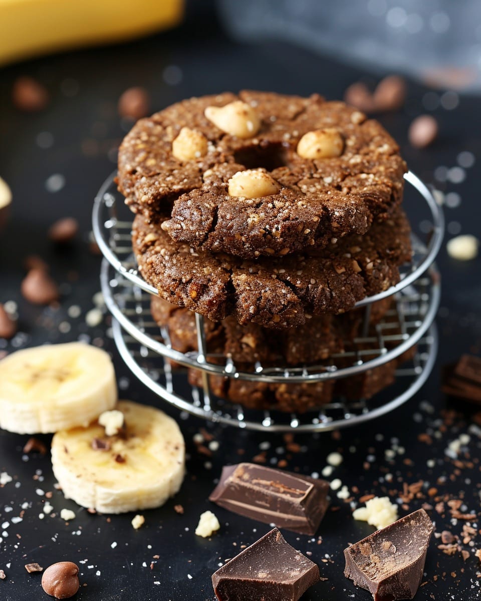 Healthy High Protein Cocoa Chickpea Cookies with Banana