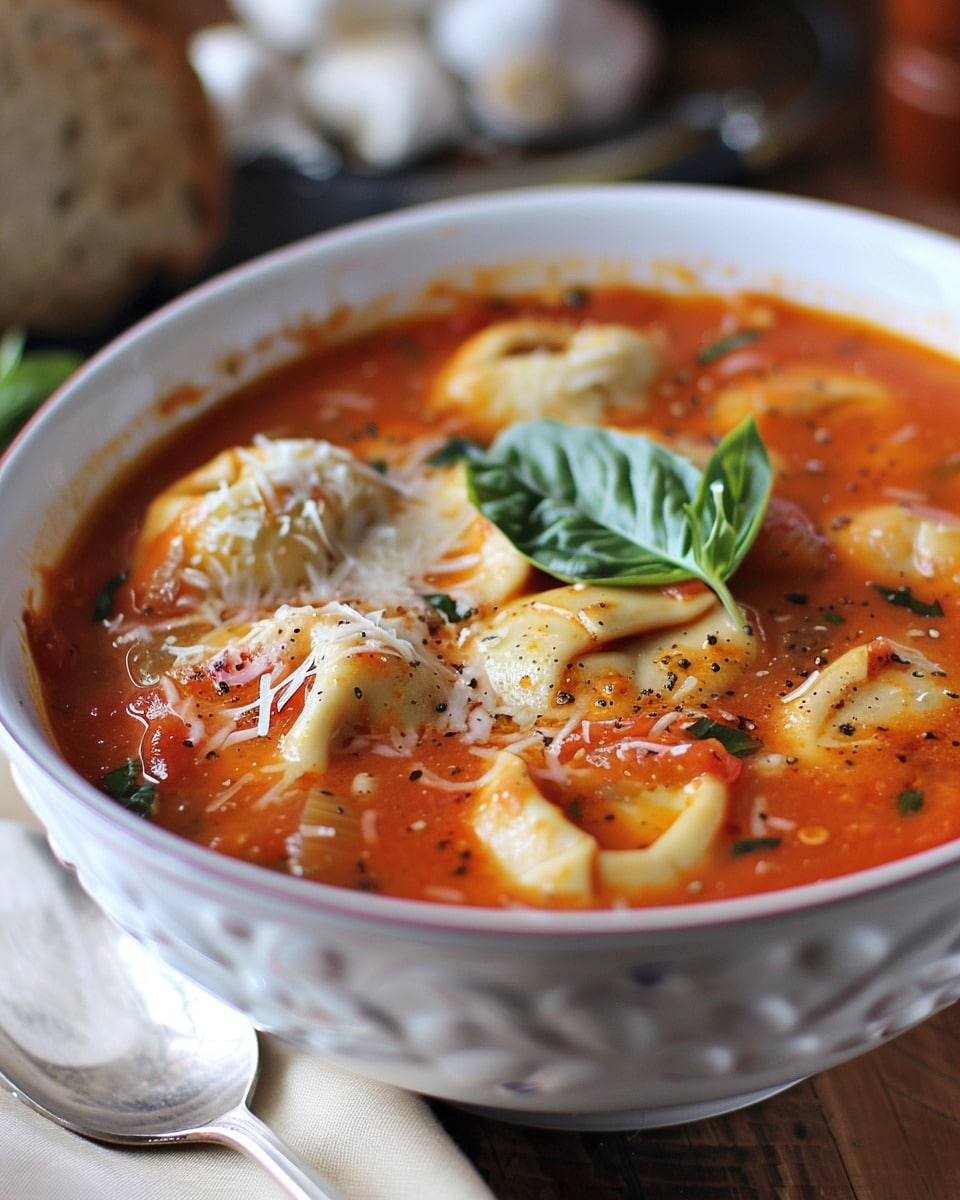 Rich Tomato Tortellini Soup