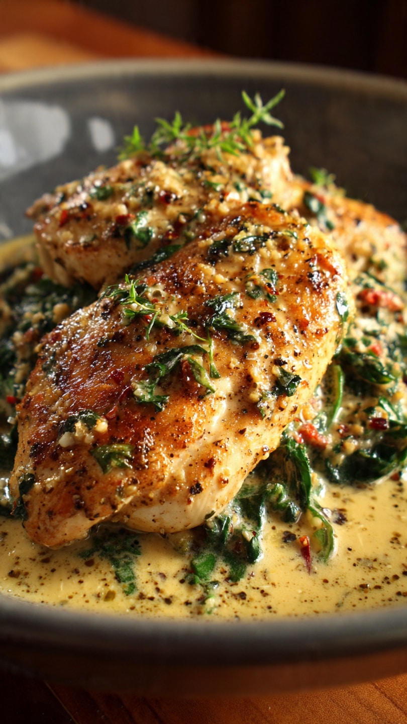 Low-Carb Tuscan Chicken