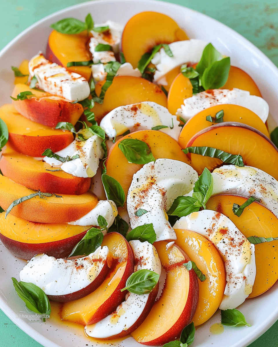 Juicy Peach and Mozzarella Delight Salad