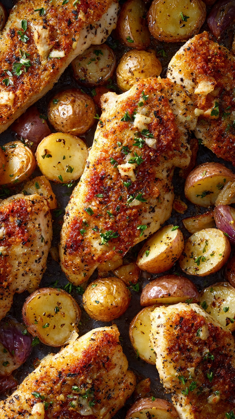 Garlic Parmesan Chicken and Potatoes