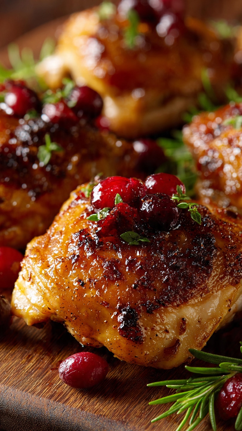 Easy Cranberry Baked Chicken Thighs