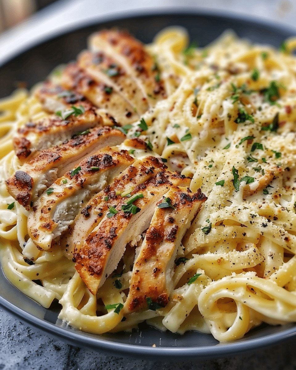 Creamy Chicken Garlic Parmesan Pasta