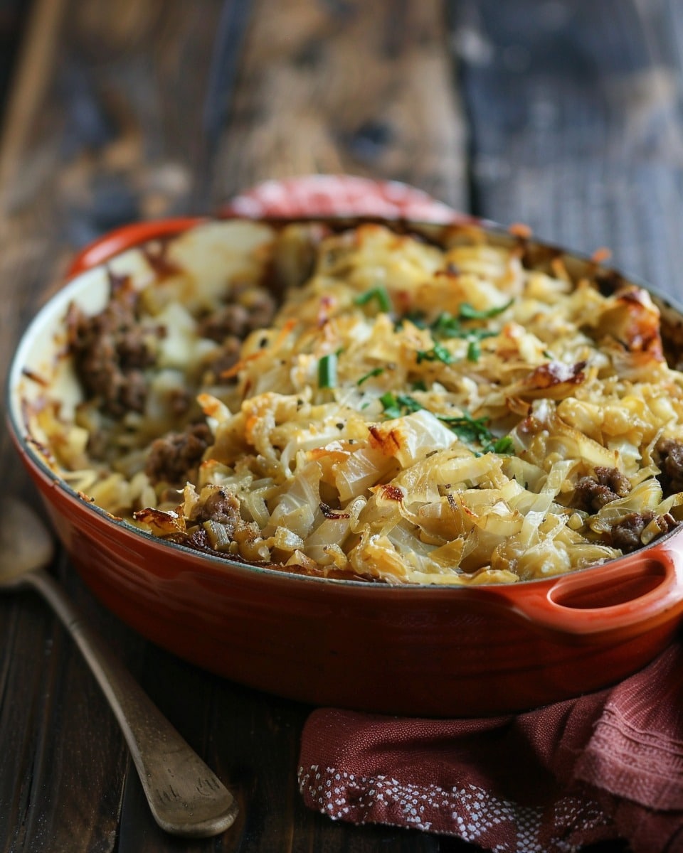 Savory Cabbage Beef Bake