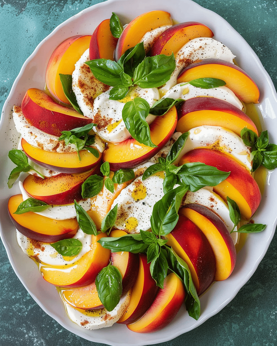 Juicy Peach and Mozzarella Delight Salad