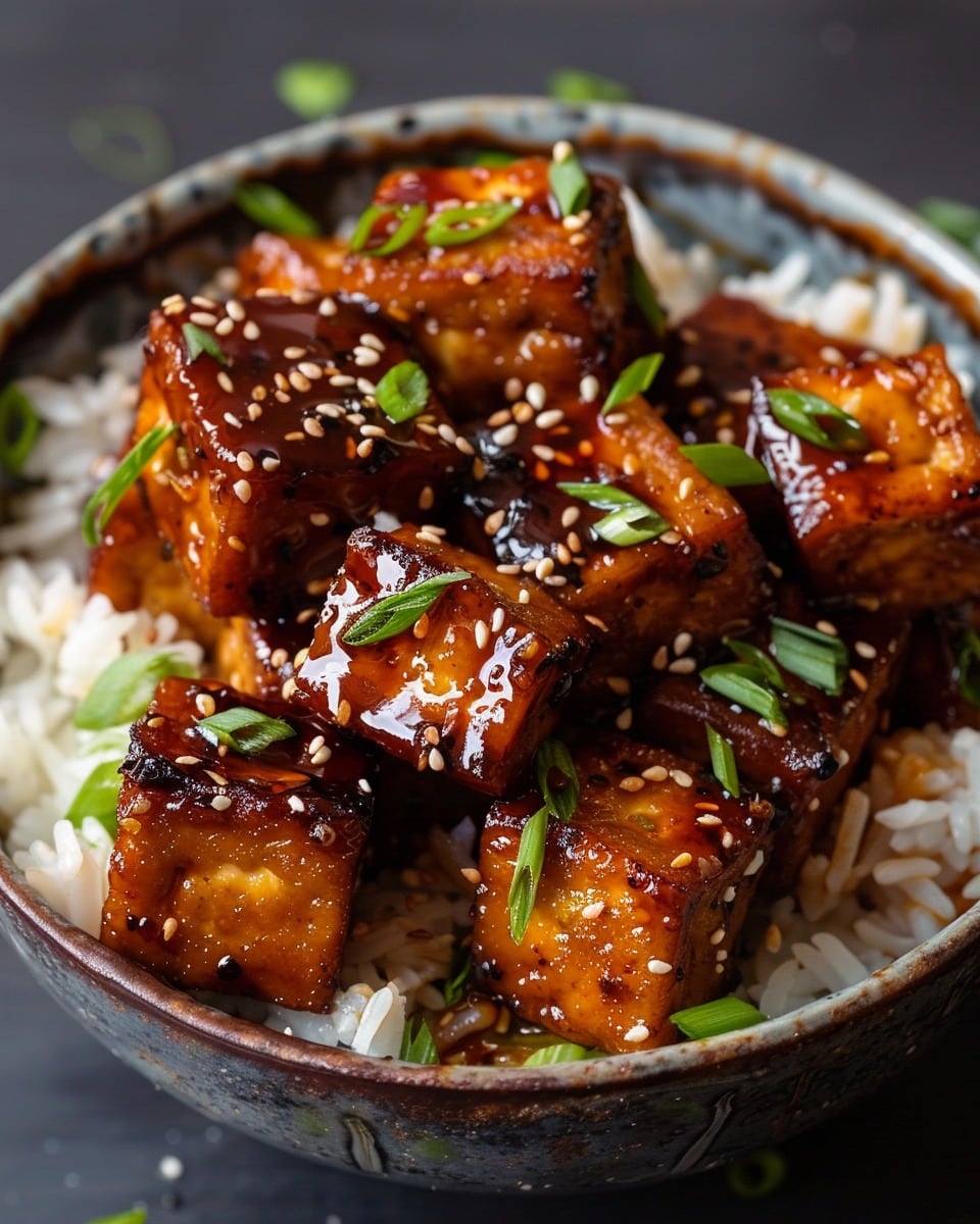 Crispy Honey Garlic Tofu
