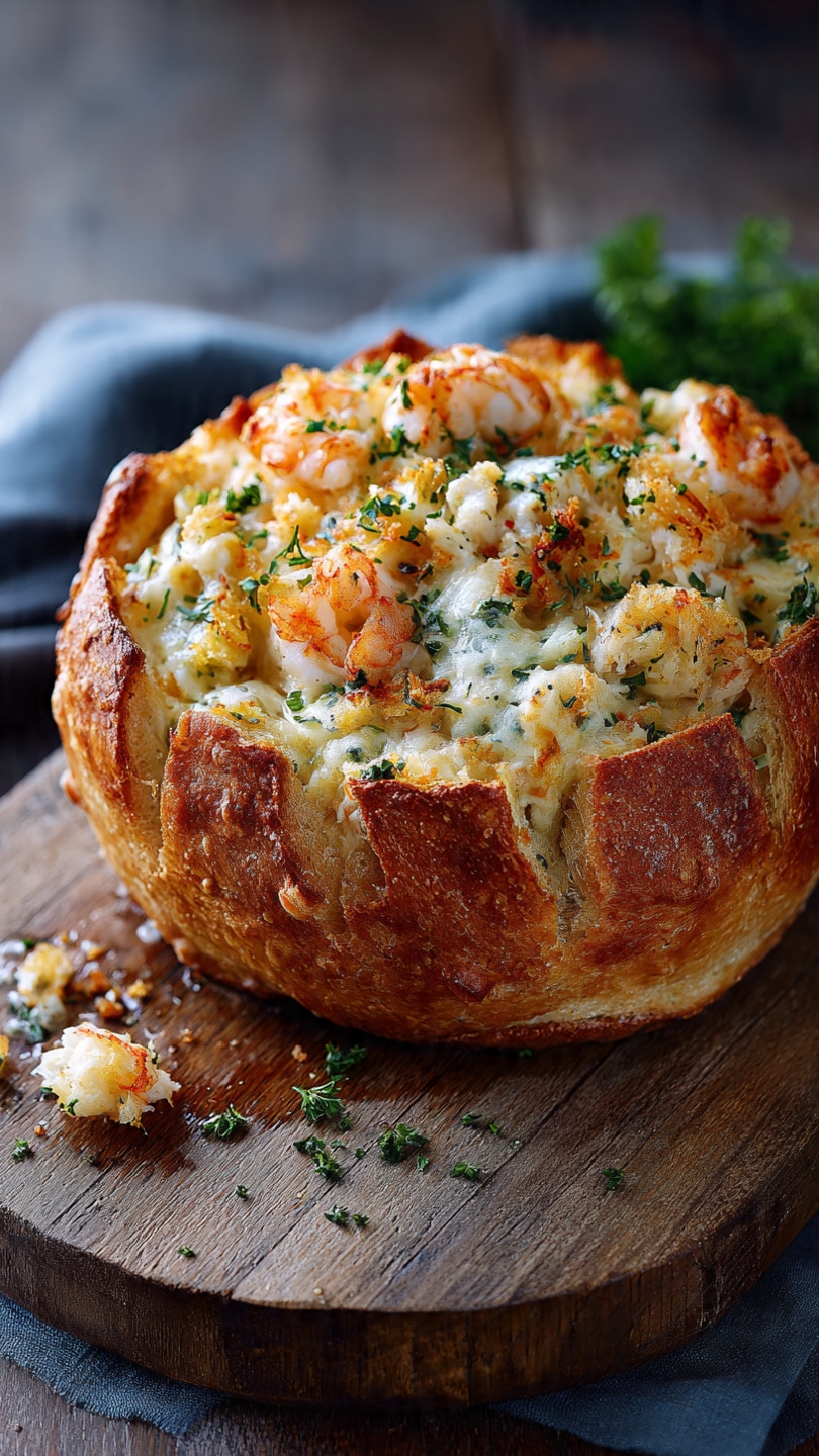 Stuffed Seafood Bread Bowl