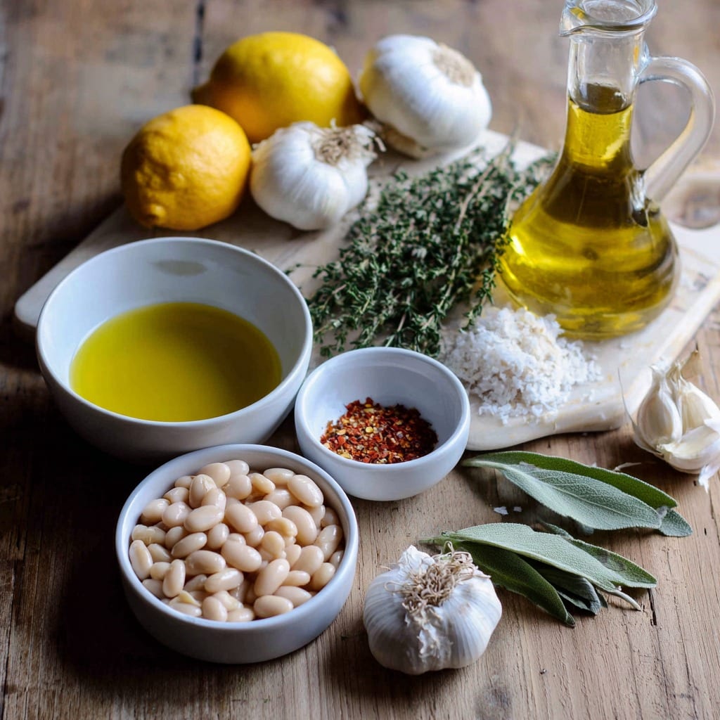 Greek White Bean Soup With Garlic & Lemon