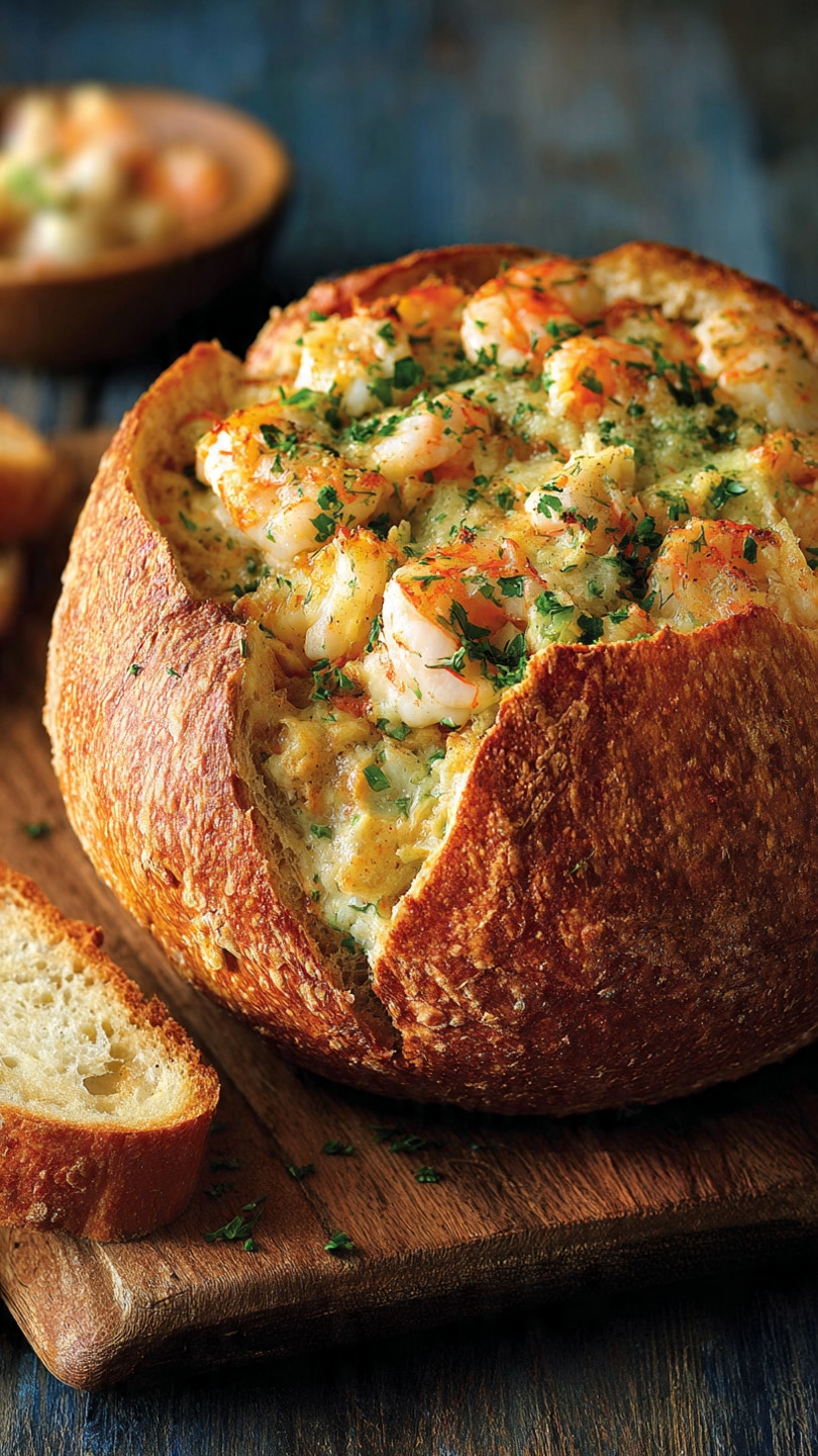 Stuffed Seafood Bread Bowl