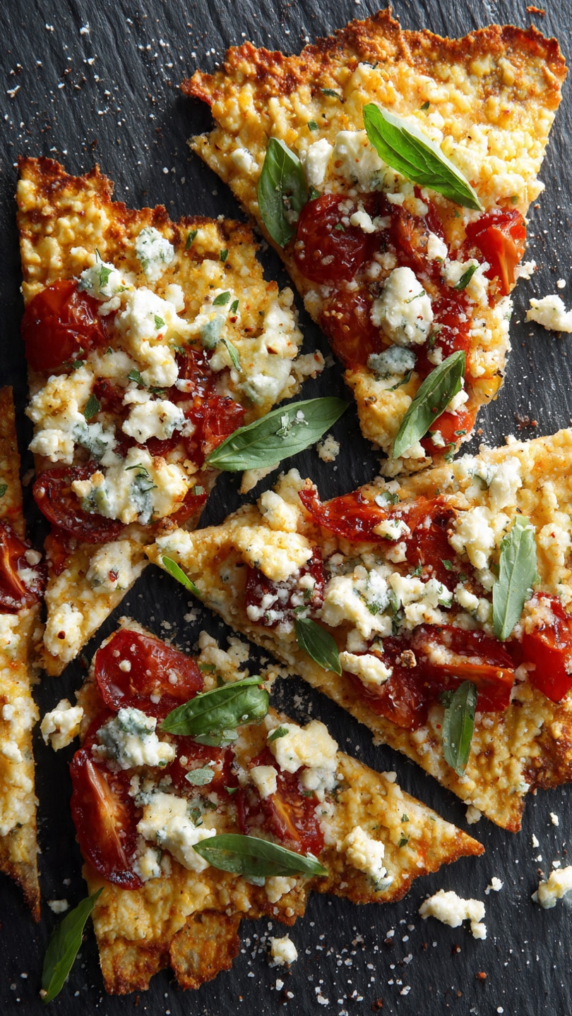 Crispy Cottage Cheese Pizza Shards
