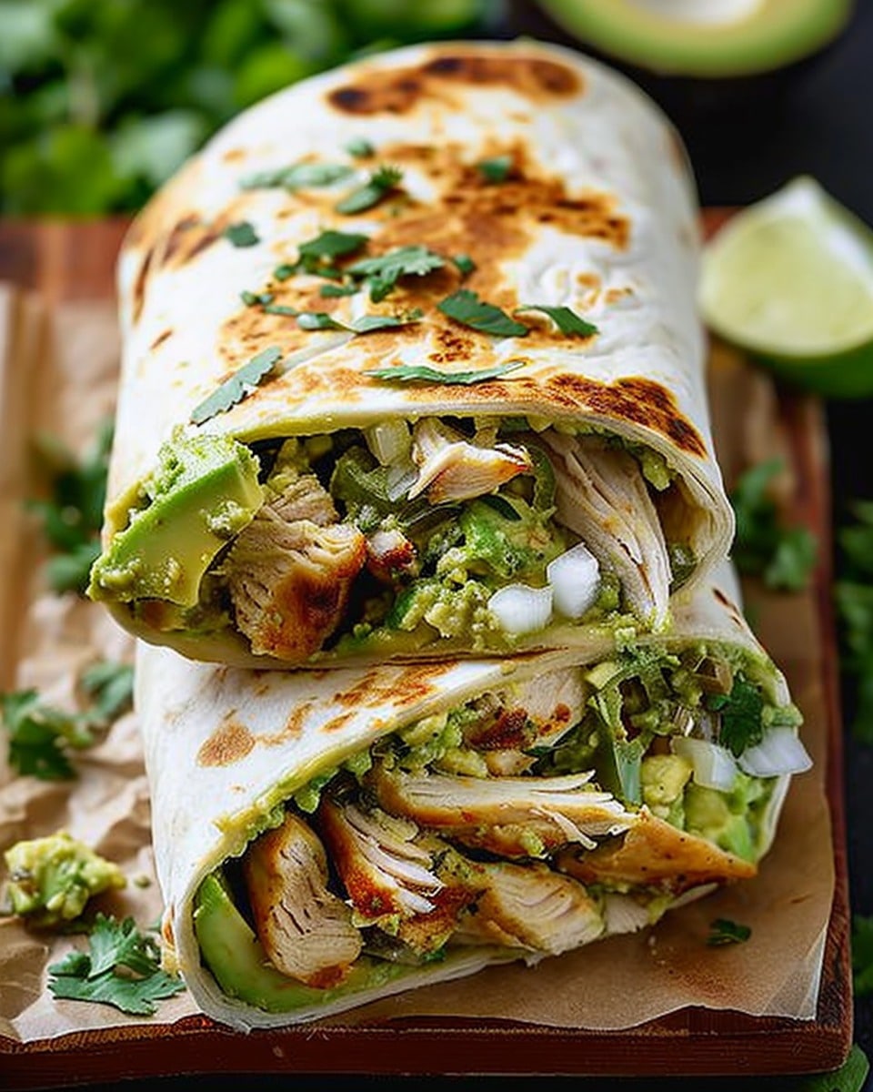 Chicken and Avocado Burritos with Fresh Herbs