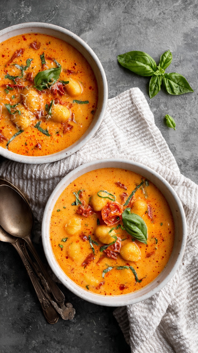 Dairy-Free Sun-Dried Tomato Gnocchi Soup