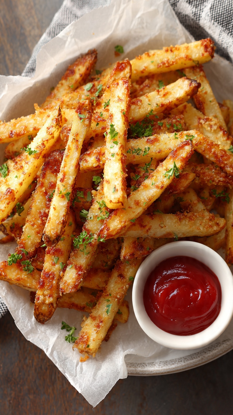Air Fryer Garlic Parmesan Fries