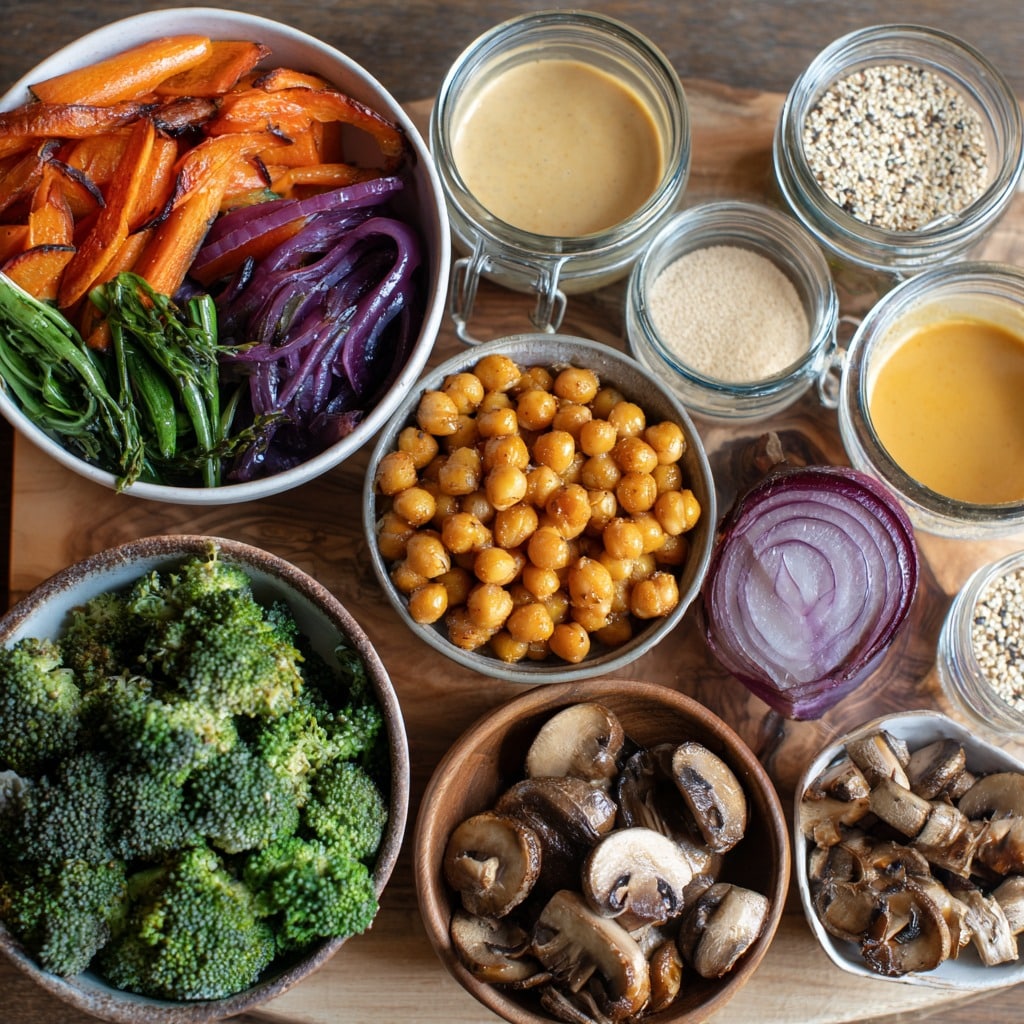 Irresistible Roasted Veggie Chickpea Bowls With Maple Dijon Dressing