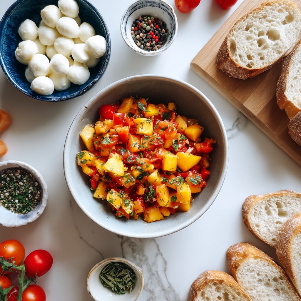 Burrata & Basil Bruschetta with Juicy Tomatoes