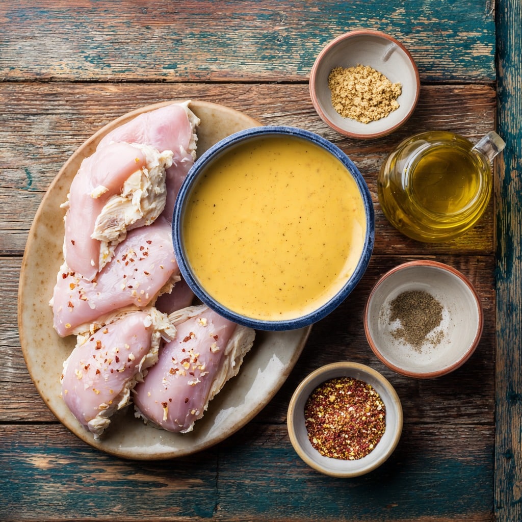 Pretzel Chicken with Mustard-Cheddar Sauce