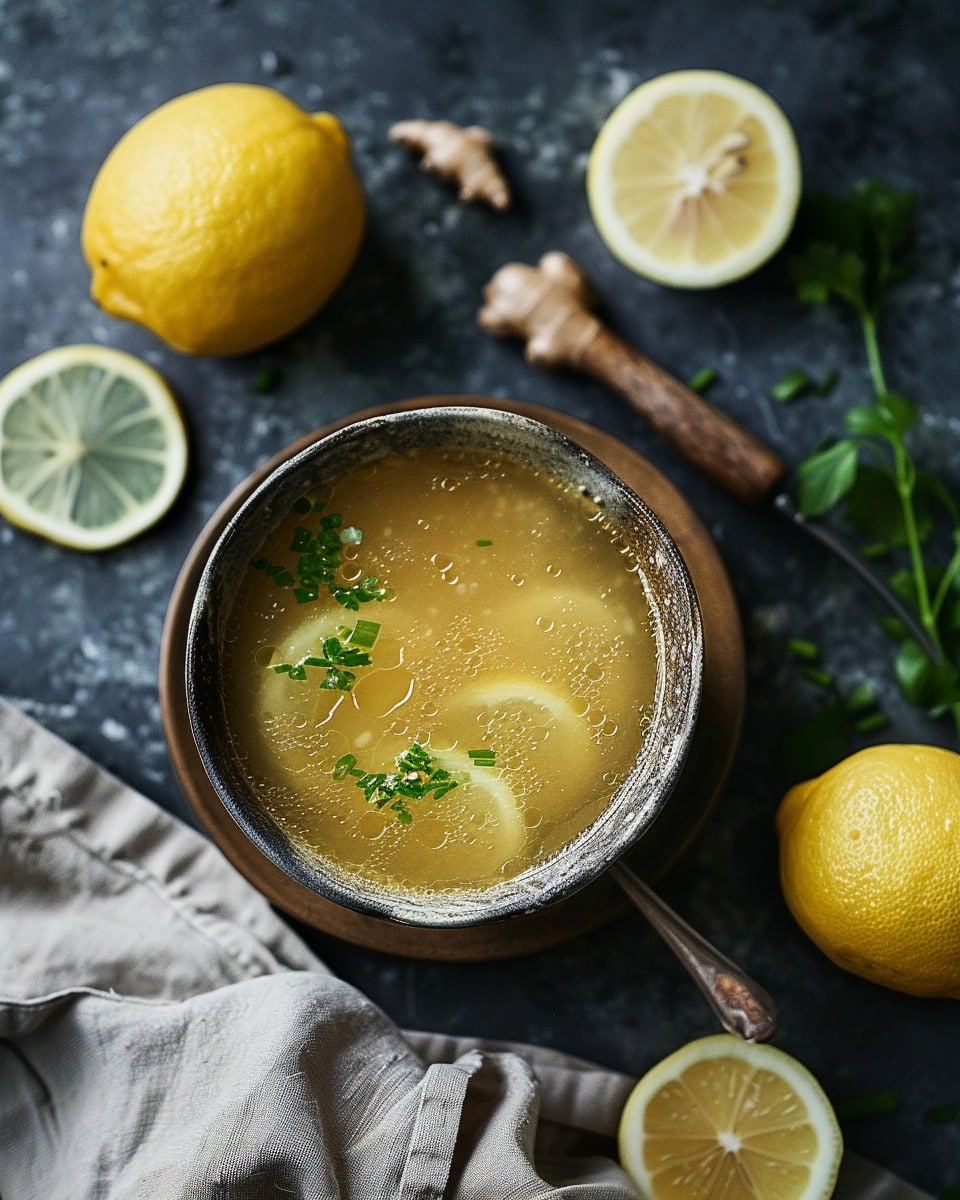 Healing Miso-Ginger Lemon Detox Broth
