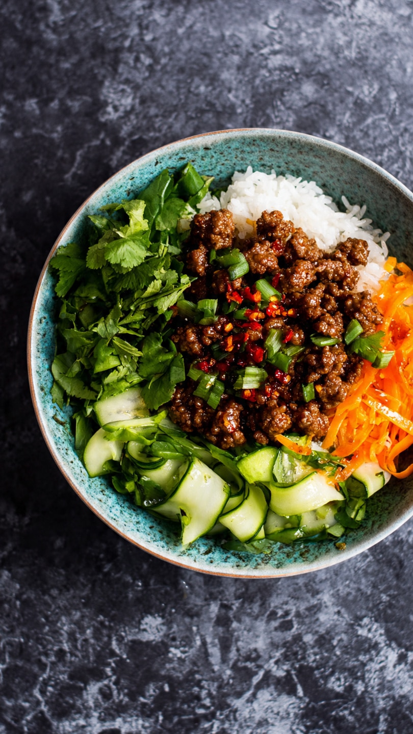Ground Beef Hot Honey Bowl