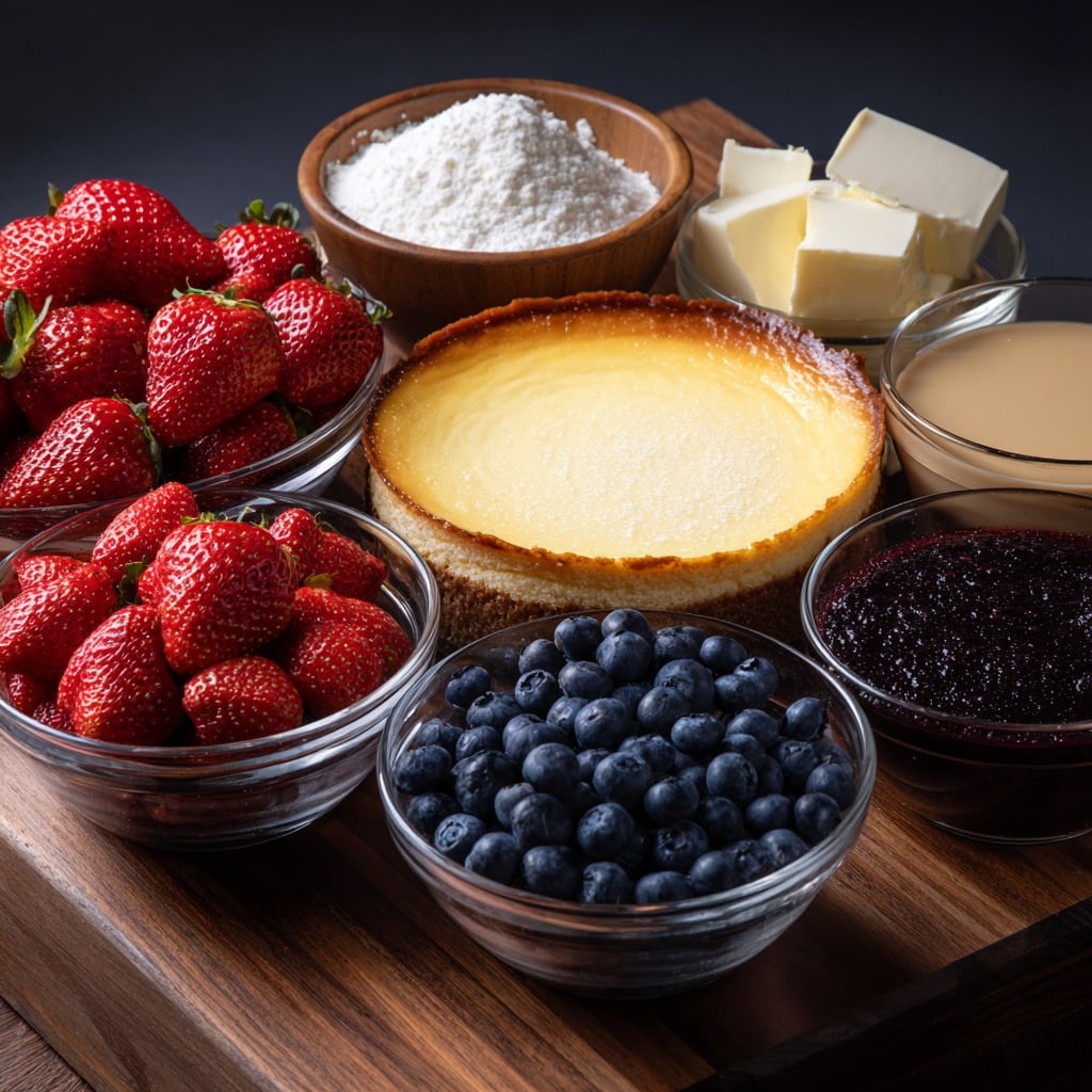 Citrus Berry Burnt Cheesecake