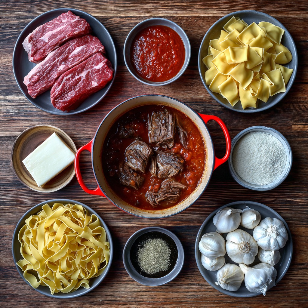 Dutch Oven Short Rib Ragu with Pappardelle