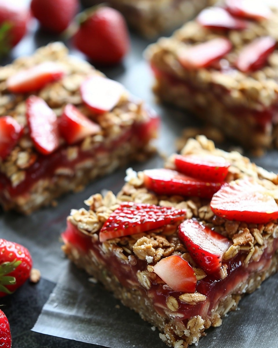 Healthy Strawberry Oatmeal Bars