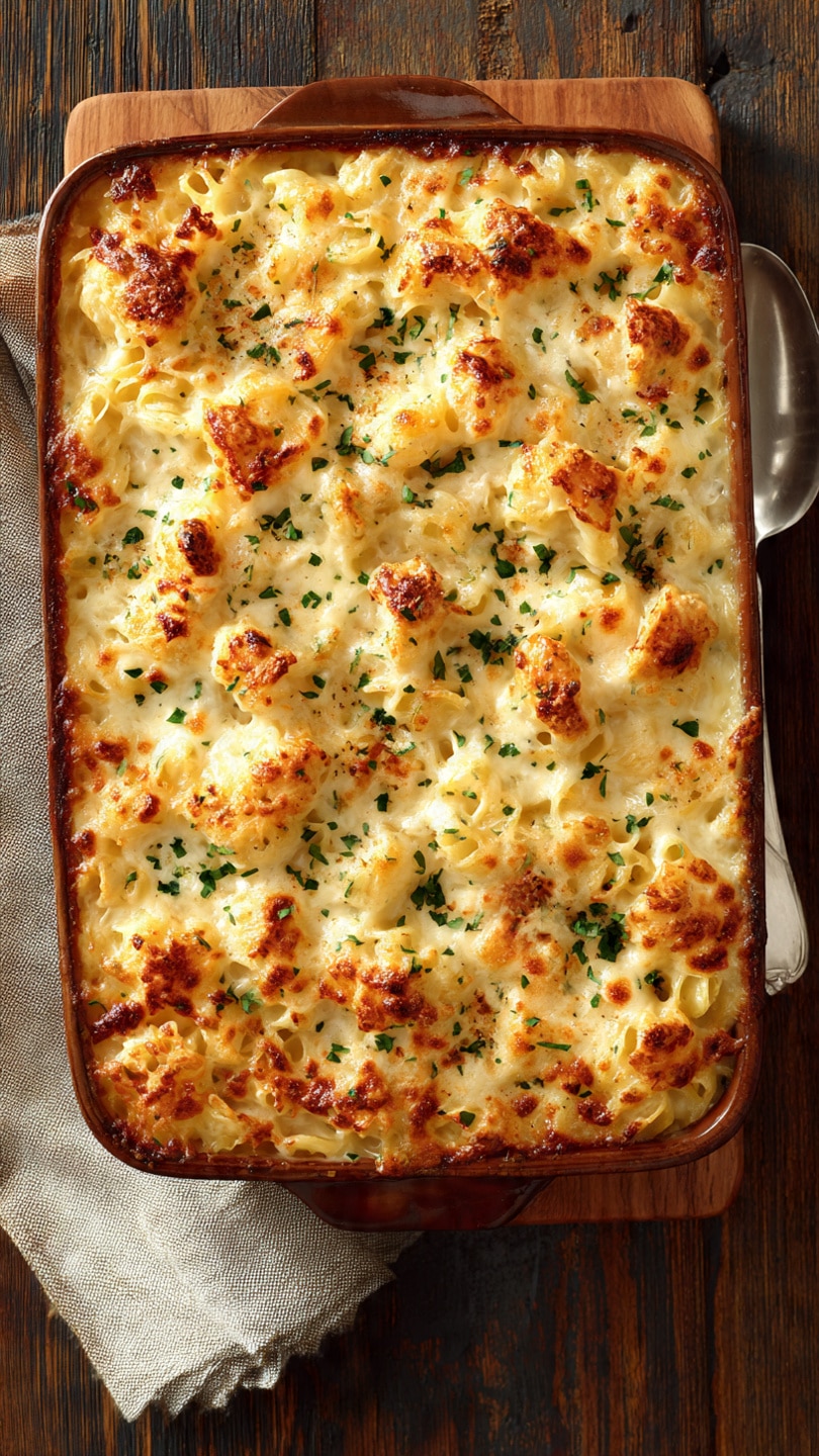 Chicken Alfredo Bake