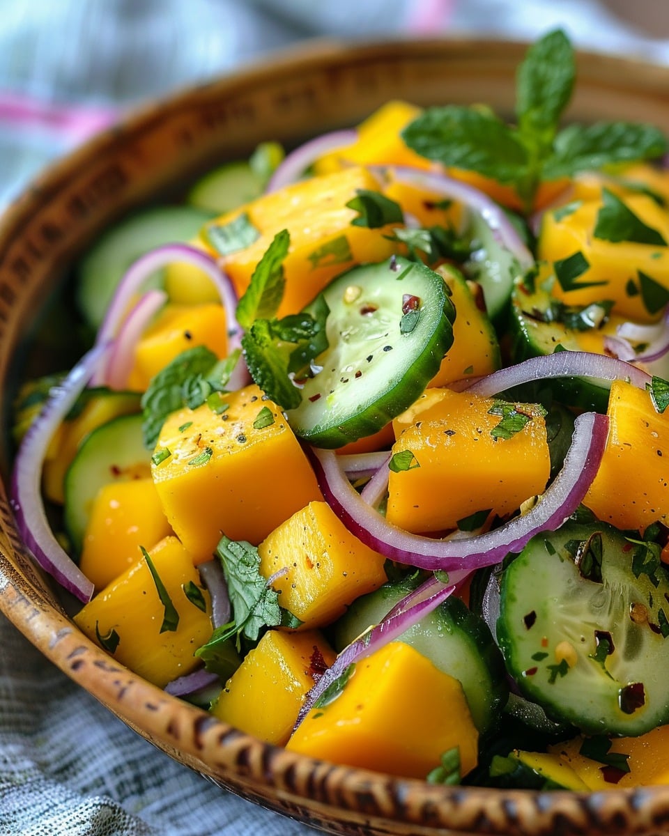 Refreshing Mango Cucumber Salad