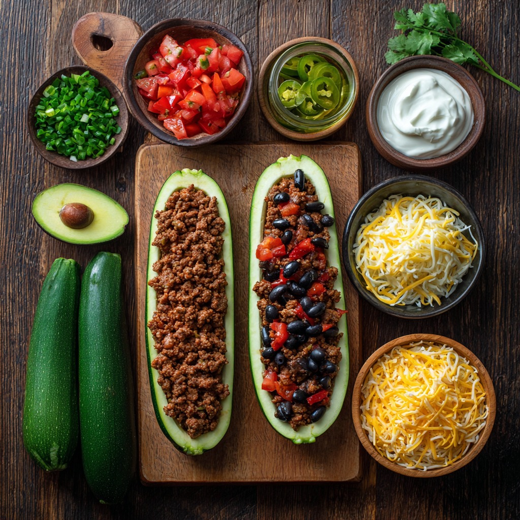 Taco Zucchini Boats