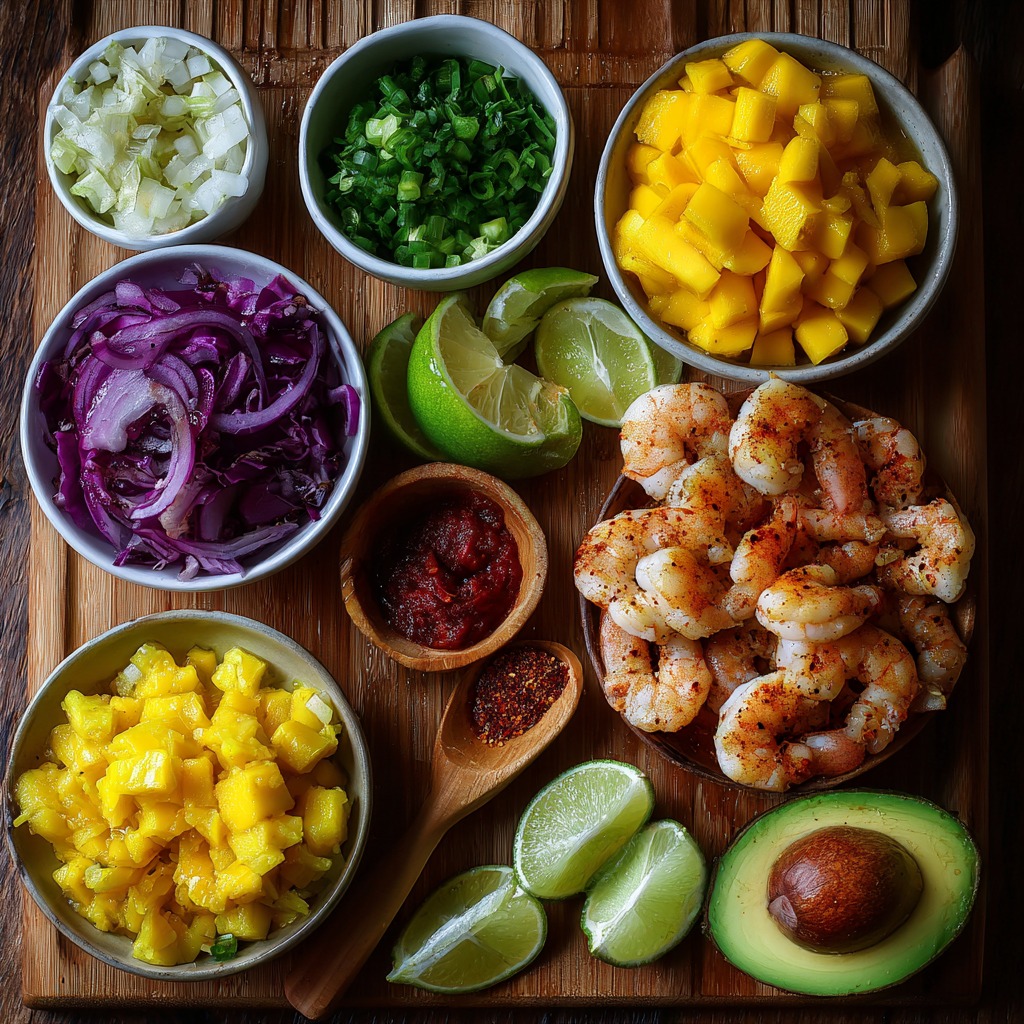 Shrimp Avocado Mango Salsa Bowls
