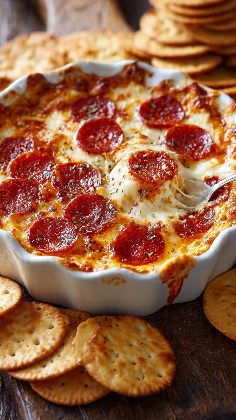 Cheesy Baked Pizza Dip