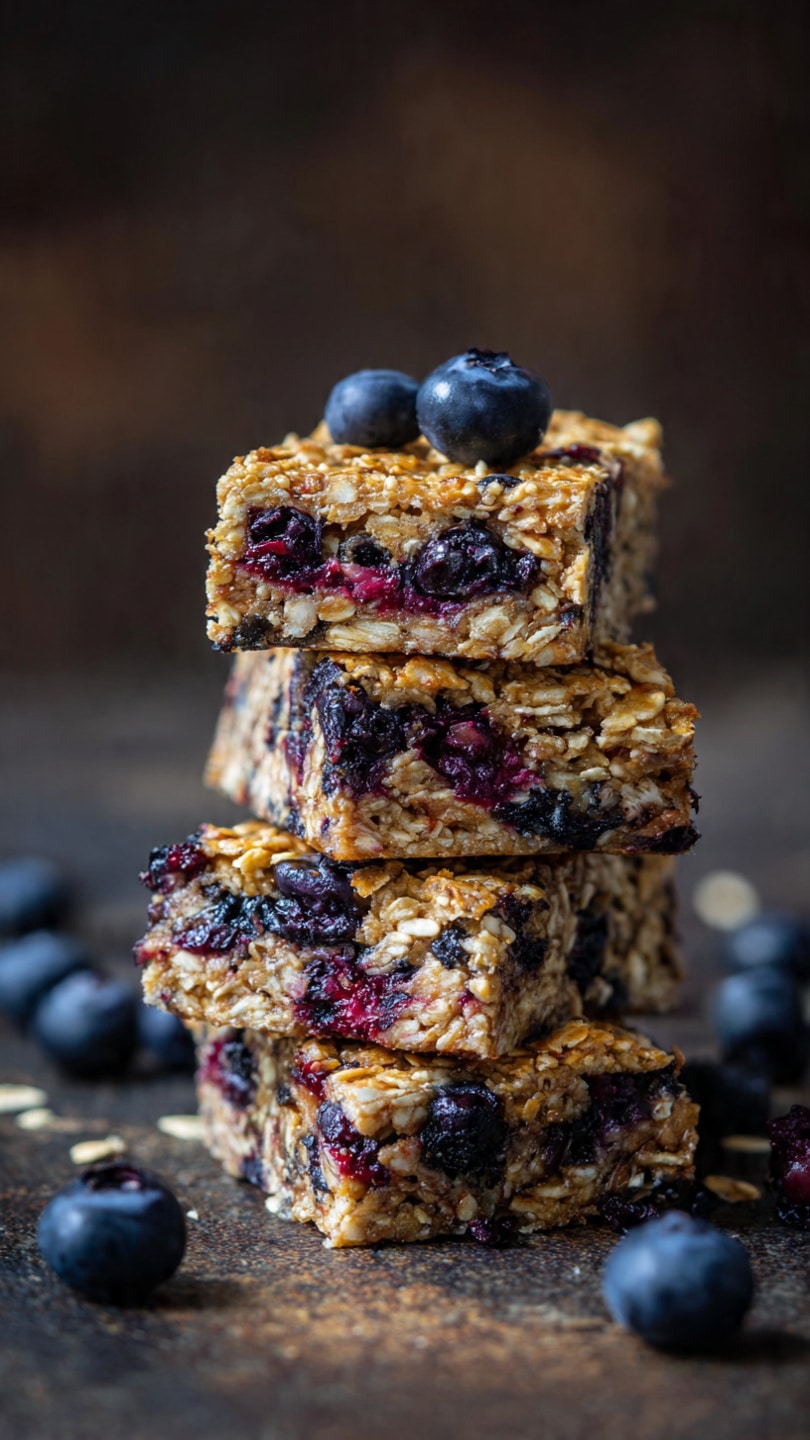 No Bake Blueberry Oat Bars