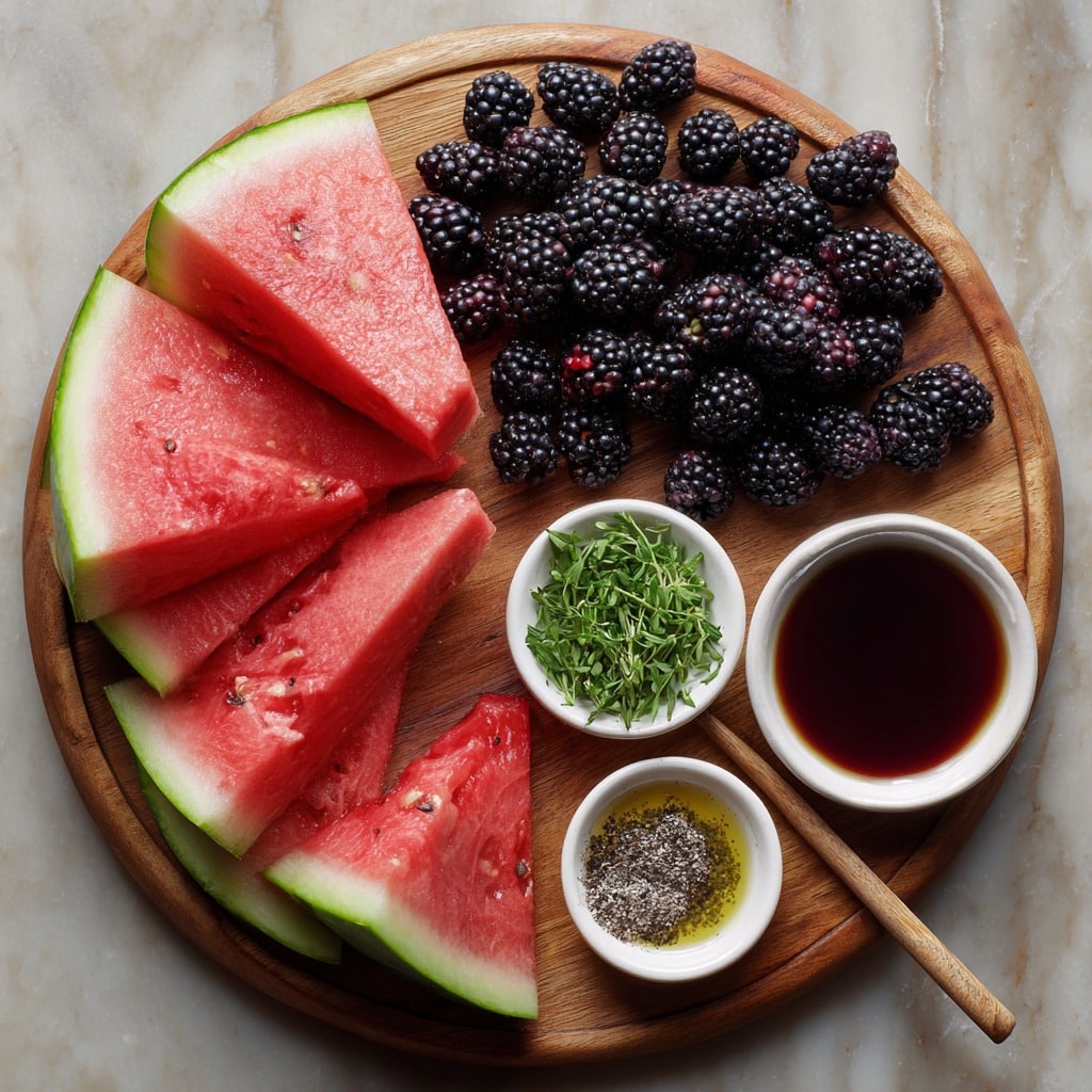 Balsamic Watermelon & Blackberry Salad