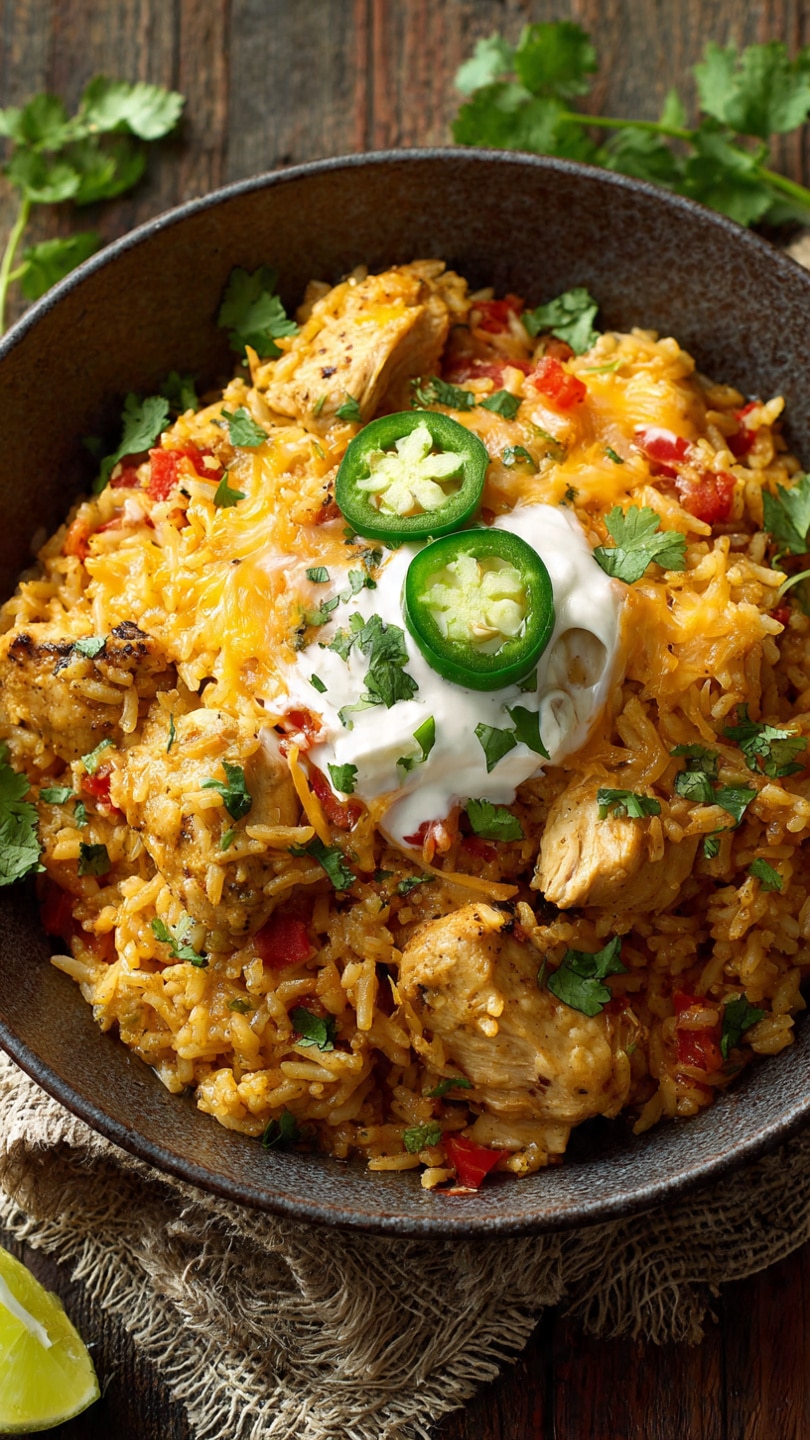 One-Pot Cheesy Southwest Chicken and Rice