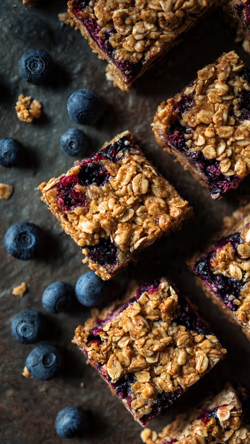 No Bake Blueberry Oat Bars