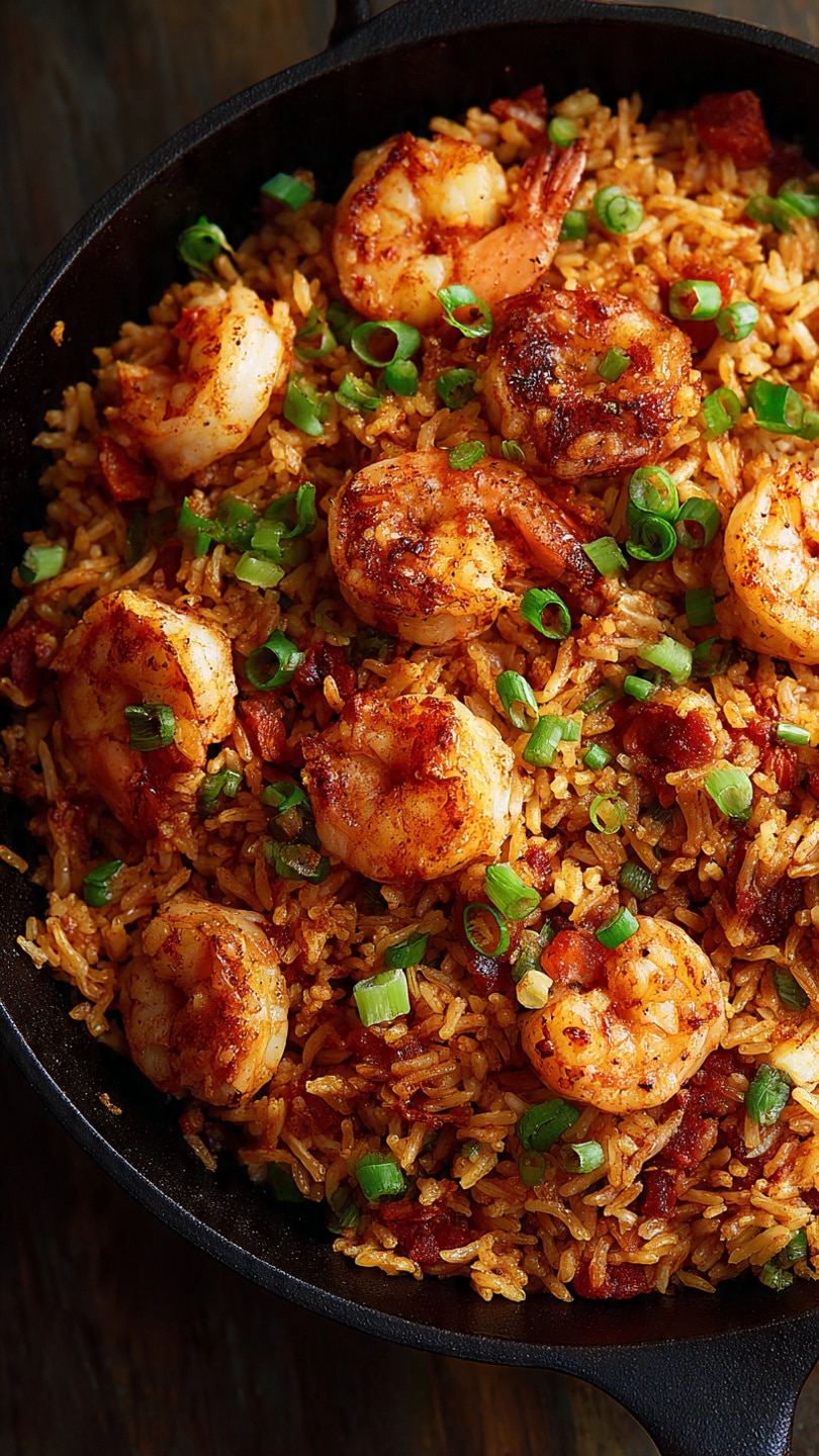 Shrimp Dirty Rice Skillet
