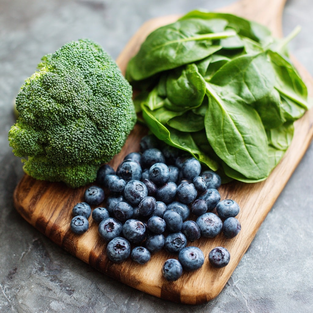 Blueberry Broccoli Spinach Salad