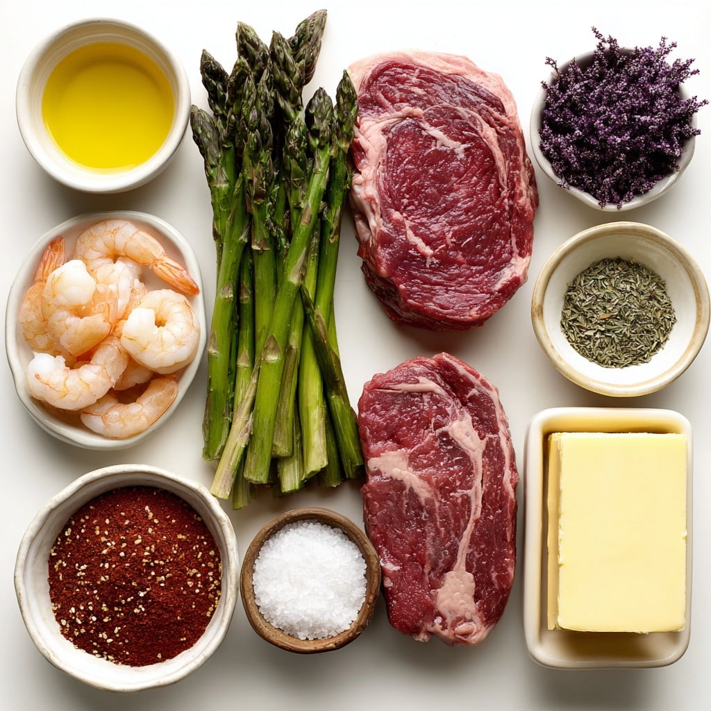 Surf and Turf with Garlic Cream Sauce