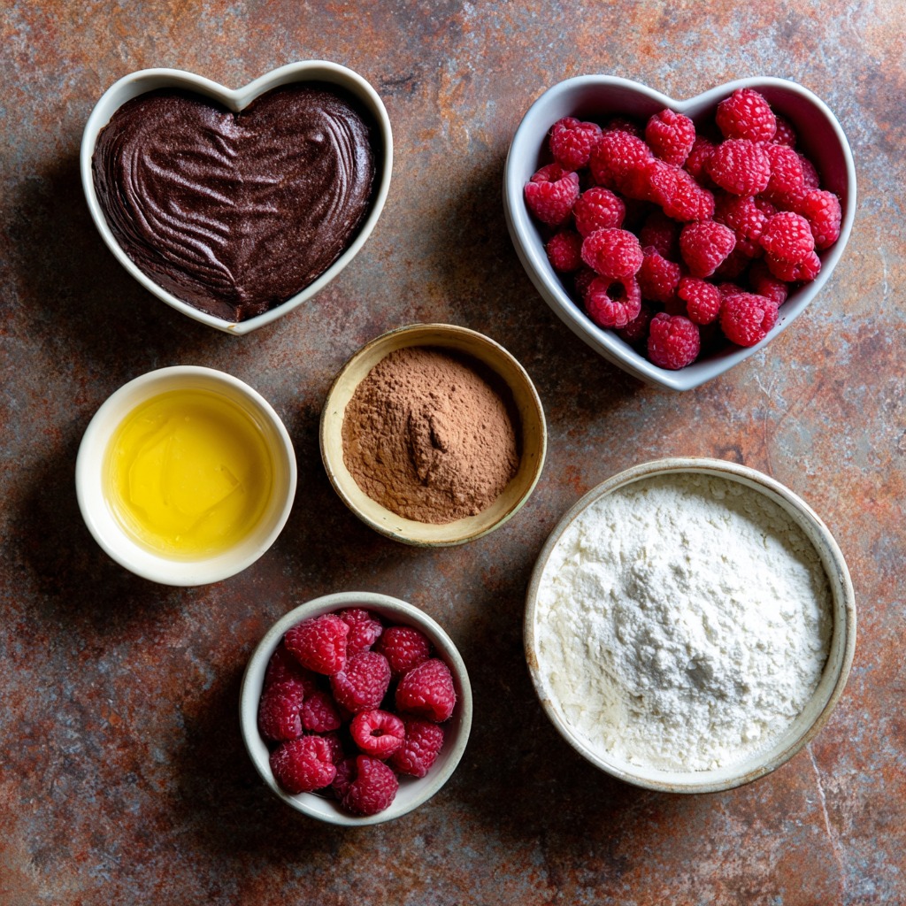 Heart Shaped Brownies with Raspberry Swirl and Cheesecake Topping