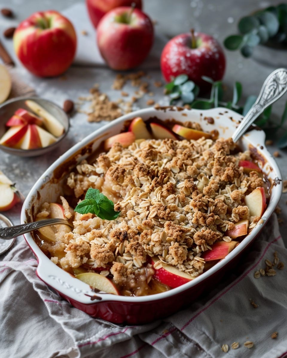 Healthy Breakfast Apple Crumble