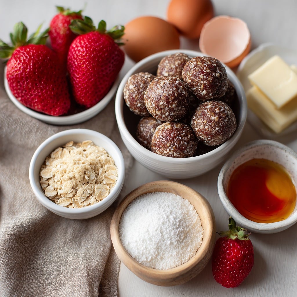 No-Bake Strawberry Cheesecake Protein Balls