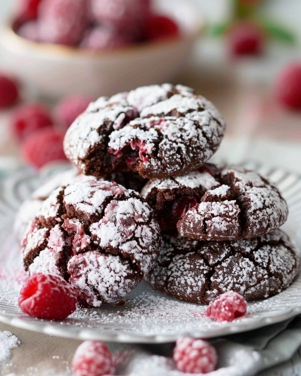 Chocolate Raspberry Crinkles