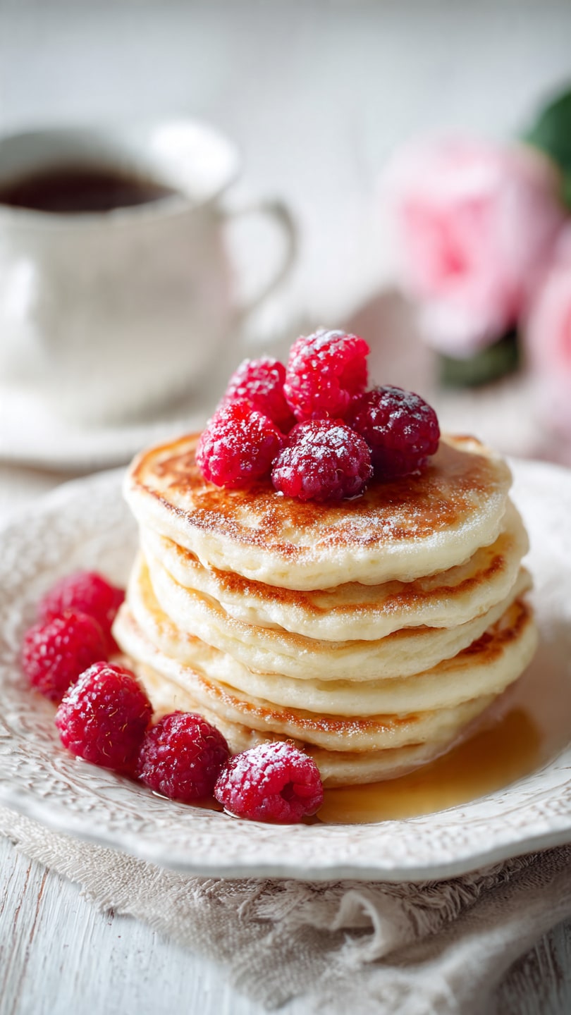 Fluffy Rose Water Pancakes