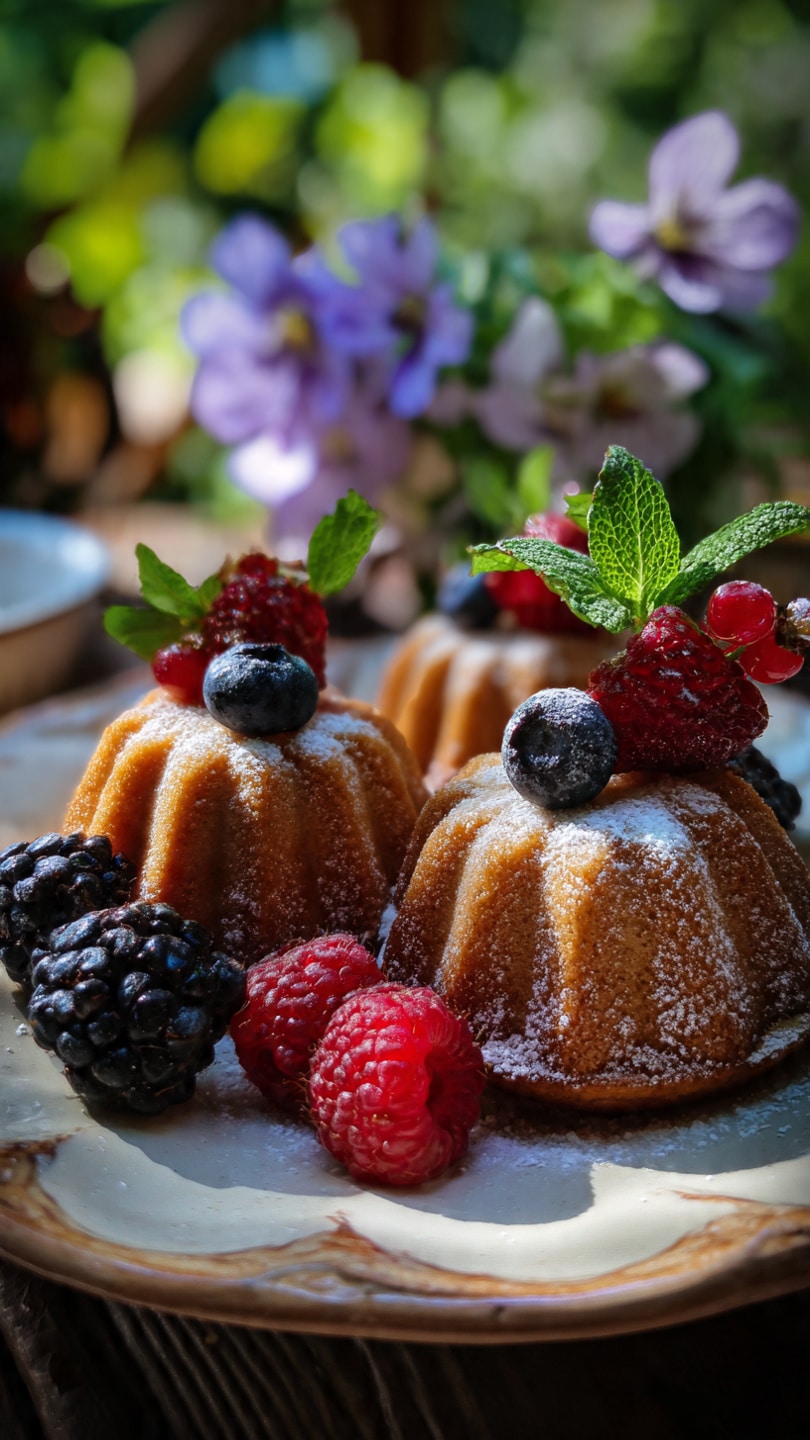 Brown Butter Berry Tea Cakes