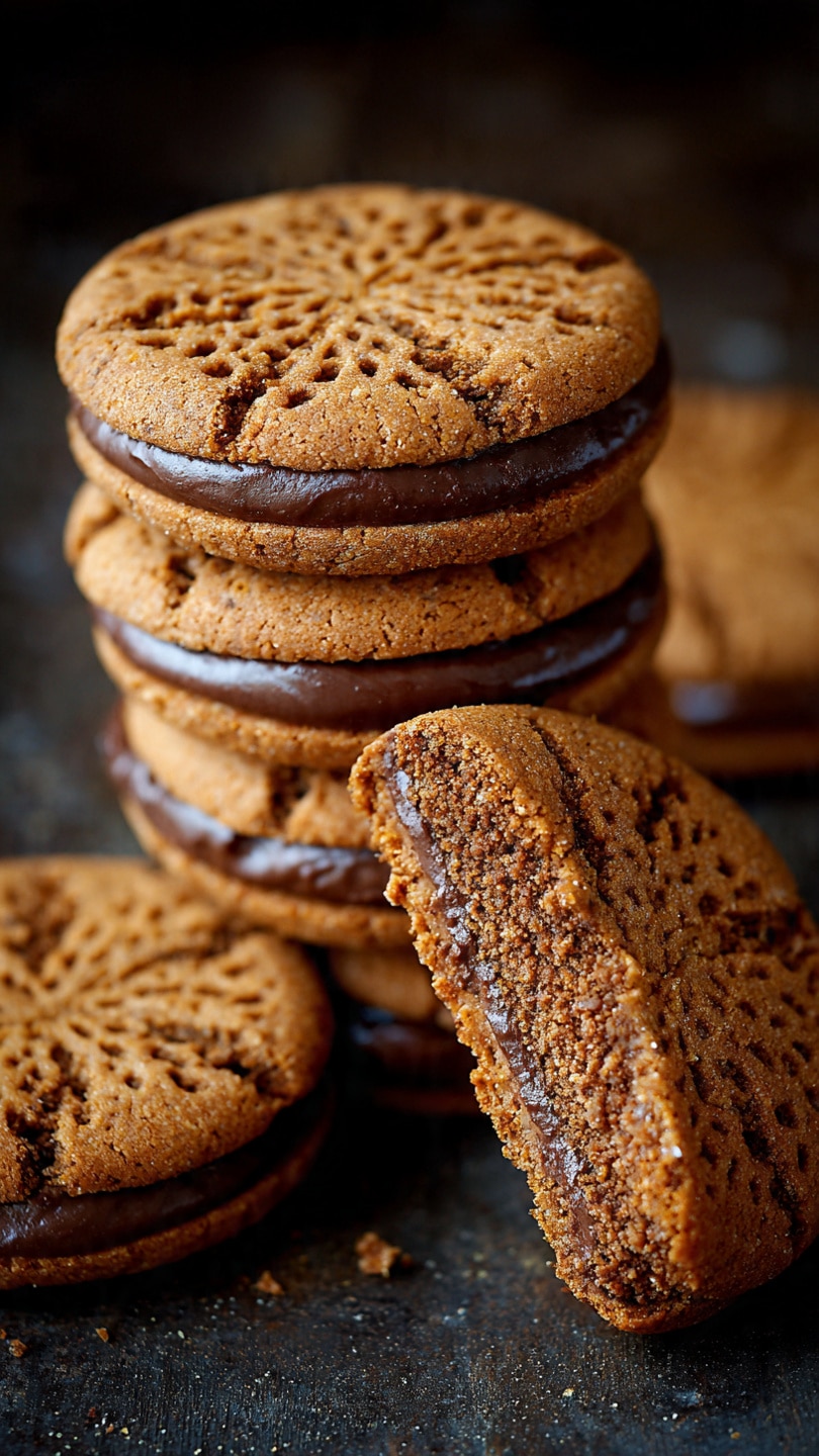Pumpkin Nutella-Stuffed Cookies