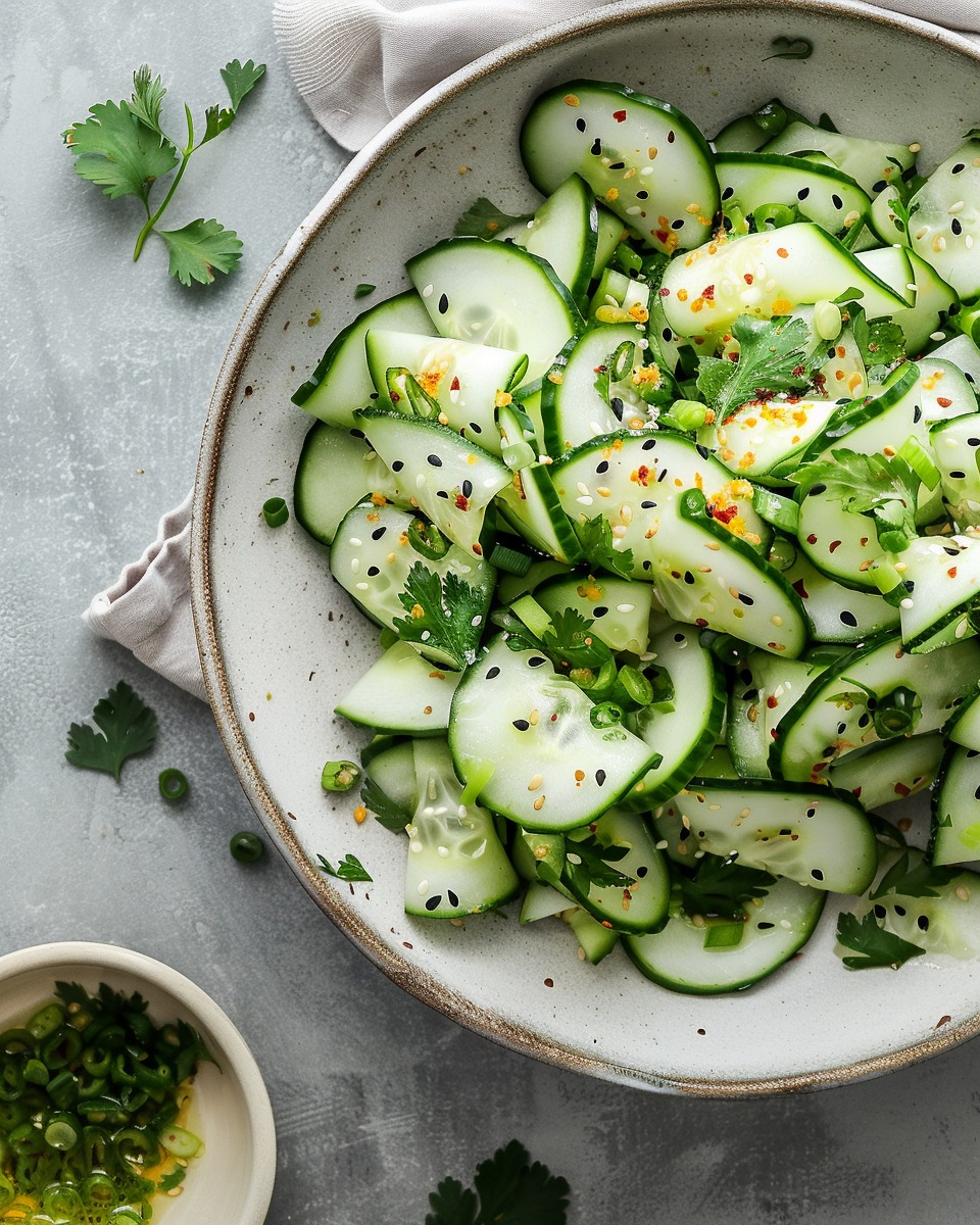 Easy California Roll Cucumber Salad