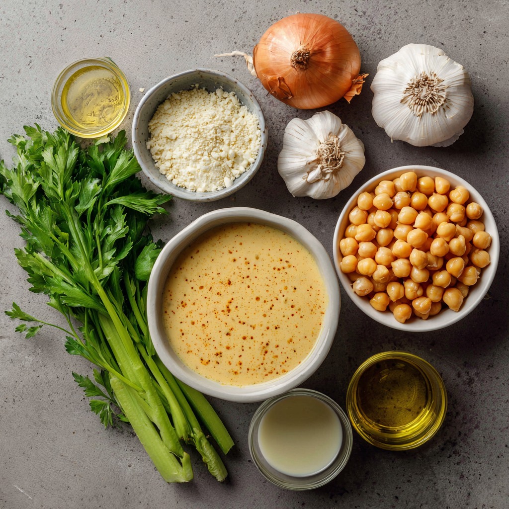 Creamy Garlic Chickpea Soup