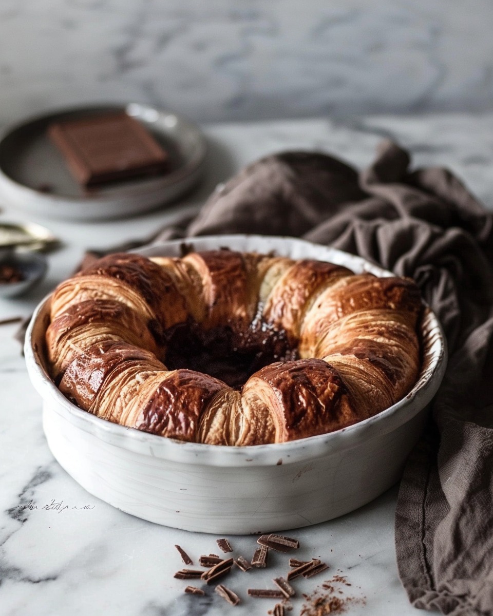 Chocolate Croissant Breakfast Bake