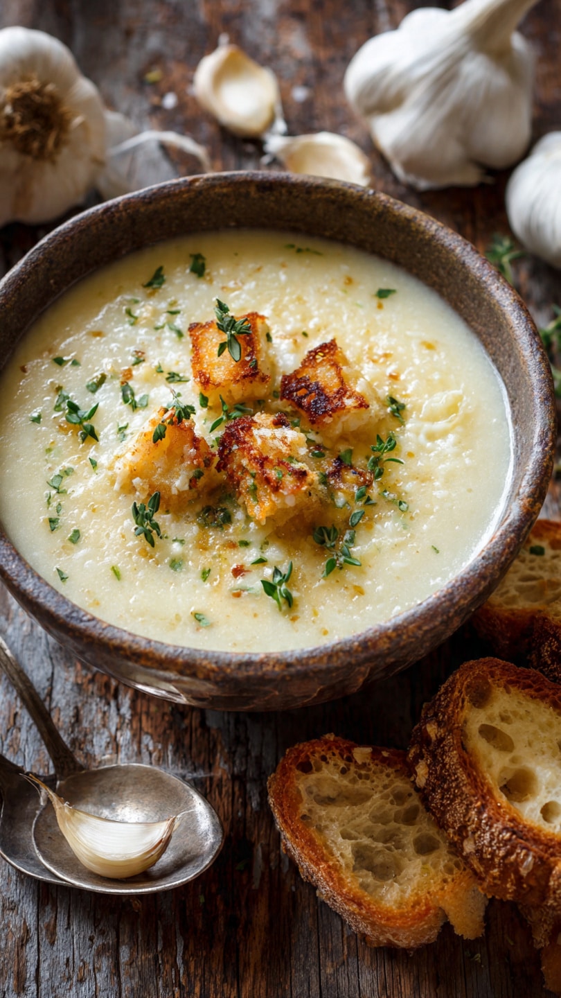 Homemade French Garlic Soup for Cozy Nights