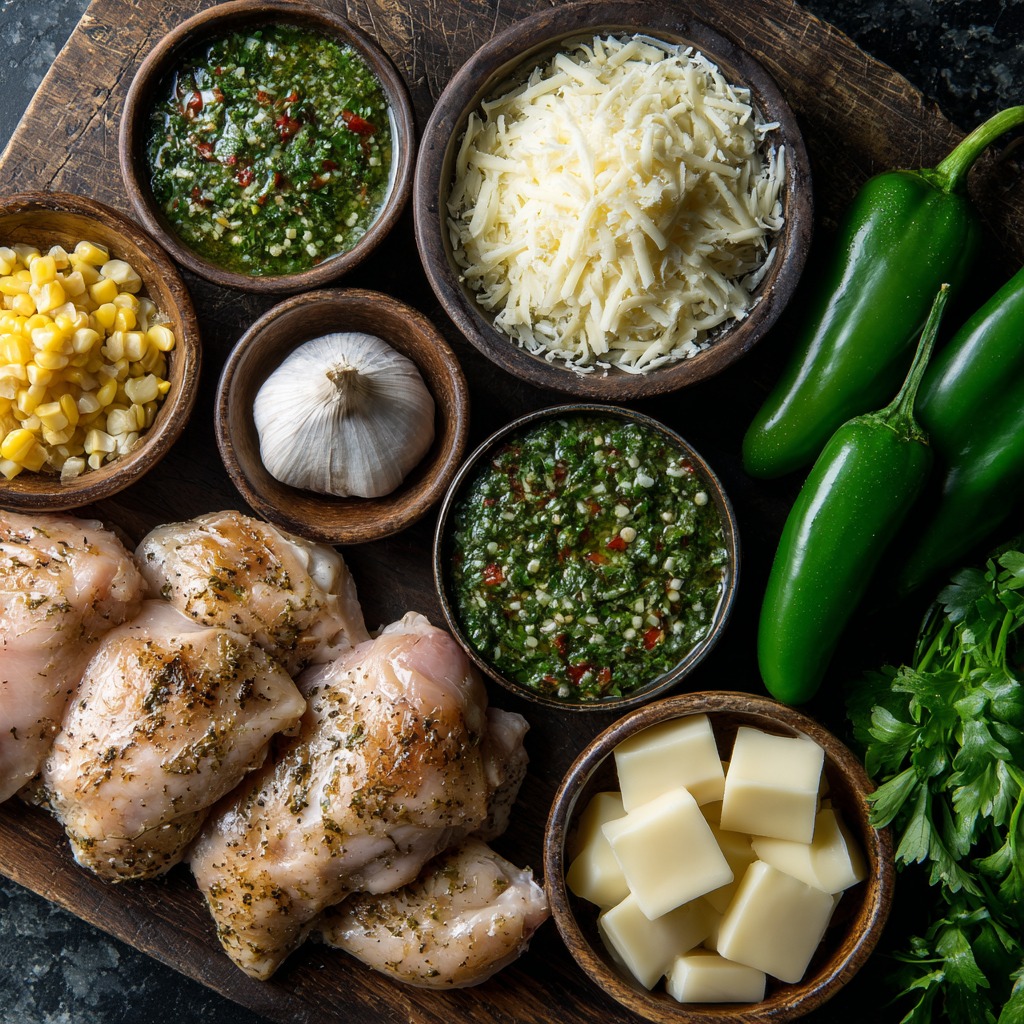 Grilled Salsa Verde Pepper Jack Chicken